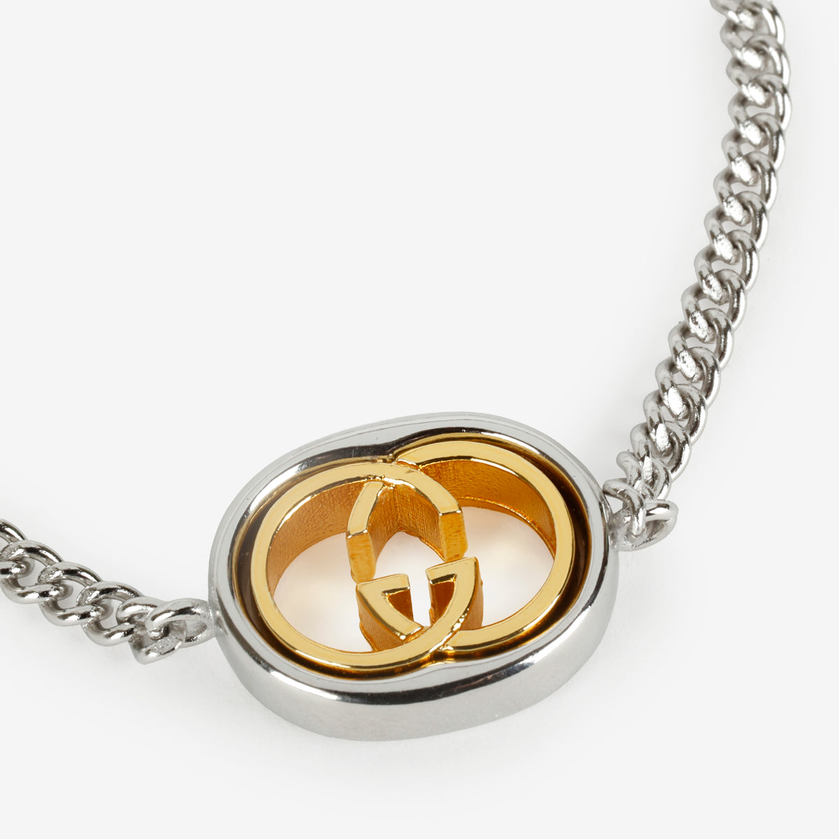Silver/Gold Interlocking G Chain Bracelet