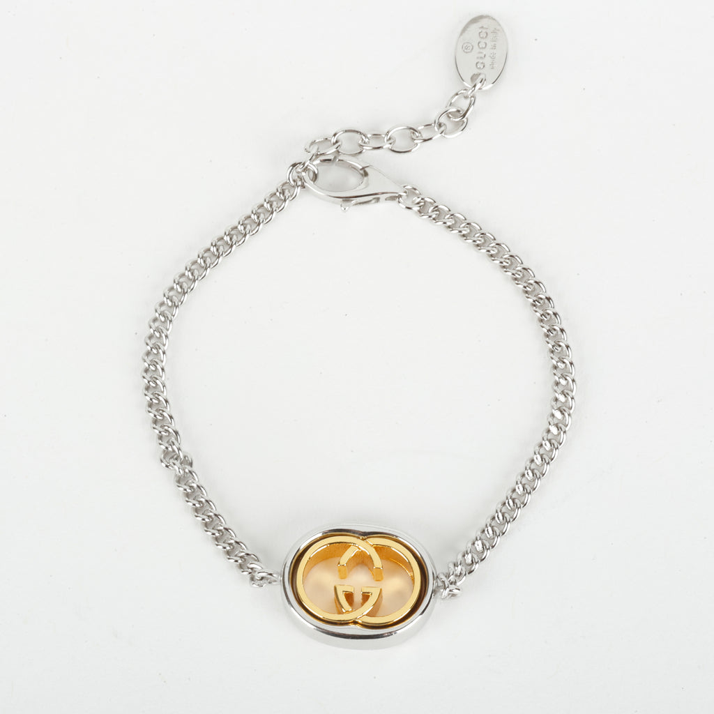 Silver/Gold Interlocking G Chain Bracelet