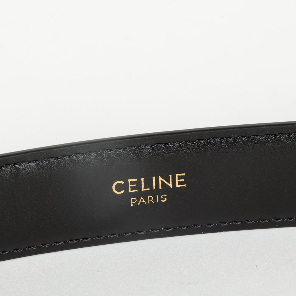 Triomphe Belt, Black/Gold Size: 90