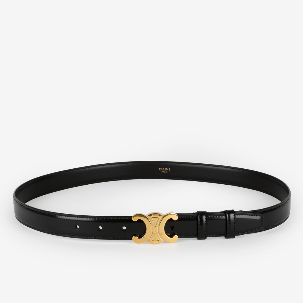 Triomphe Belt, Black/Gold Size: 90
