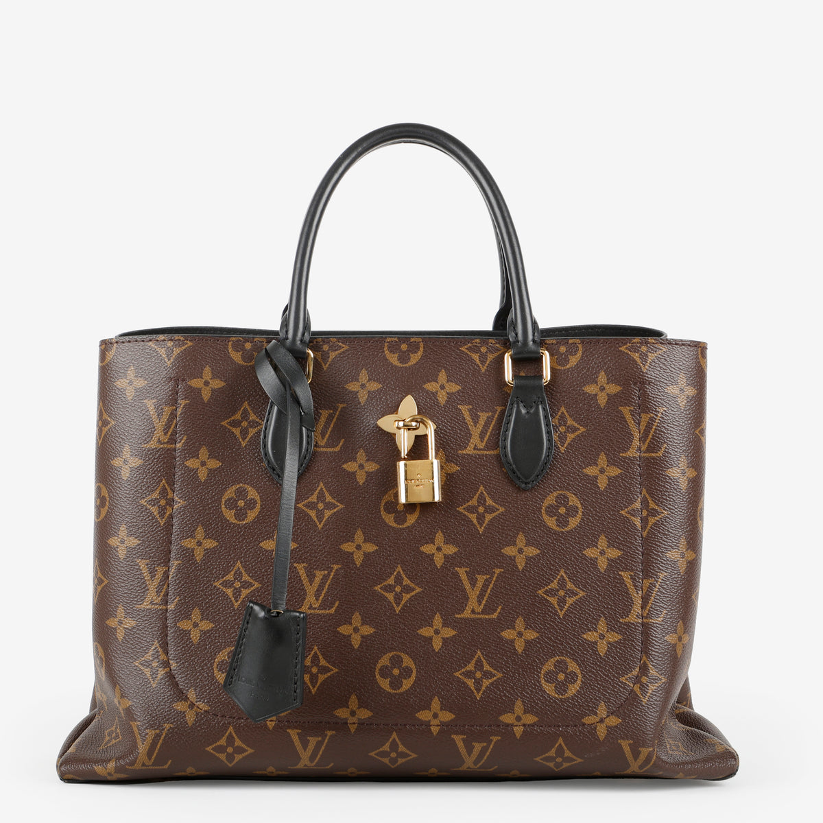 Flower Tote MM, Monogram/Black