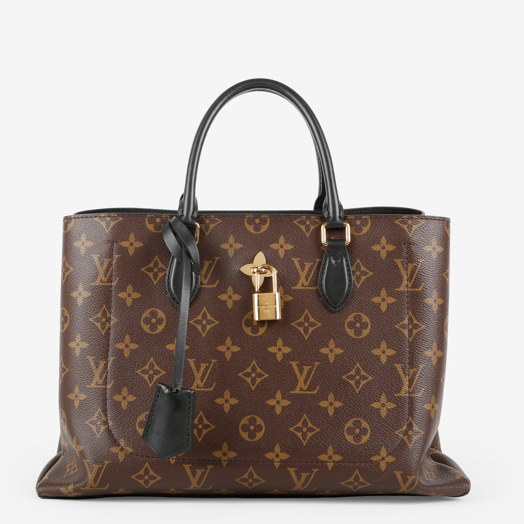 Flower Tote MM, Monogram/Black