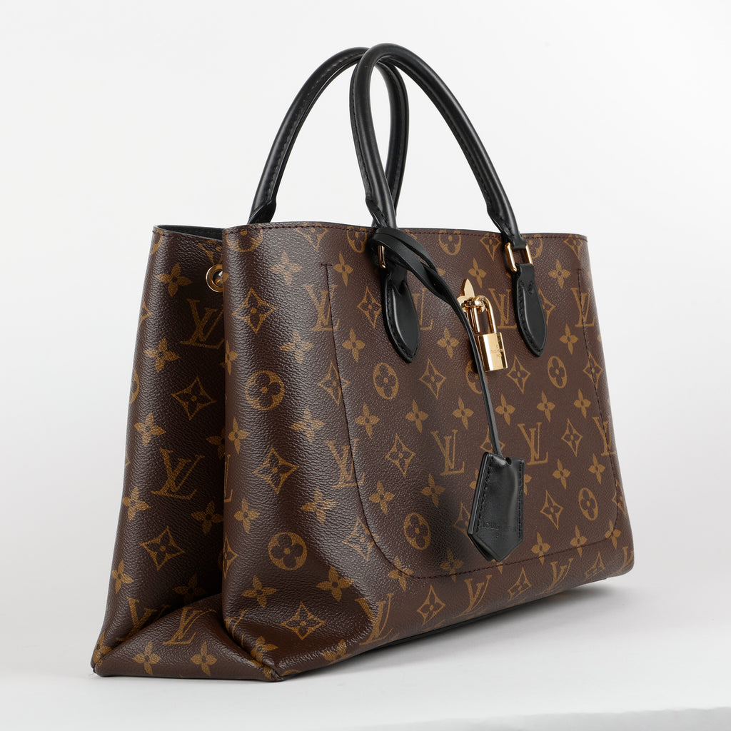Flower Tote MM, Monogram/Black