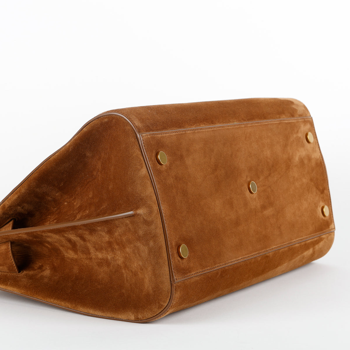 Large Sac de Jour East West, Brown Suede
