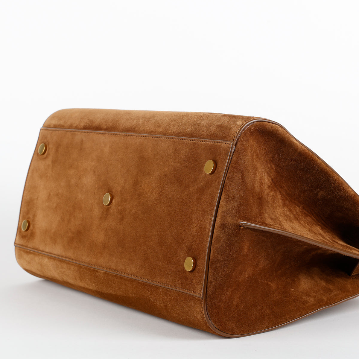 Large Sac de Jour East West, Brown Suede