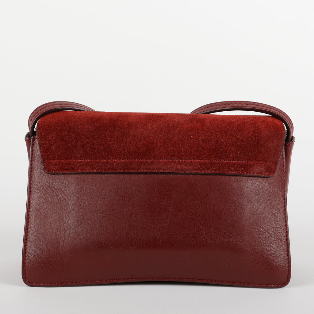 Small Faye Shoulder Bag, Burgundy