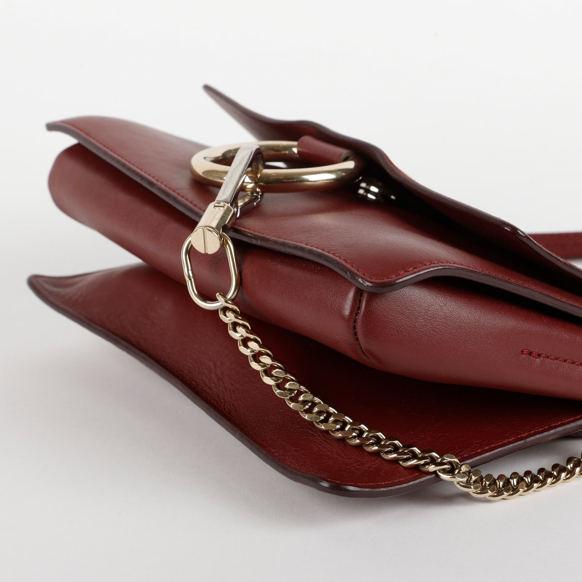 Small Faye Shoulder Bag, Burgundy