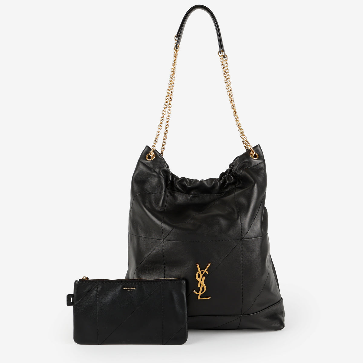 Large Jamie Pochon, Black Lambskin
