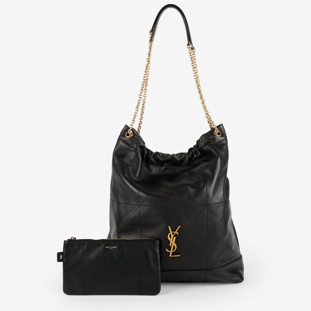 Large Jamie Pochon, Black Lambskin