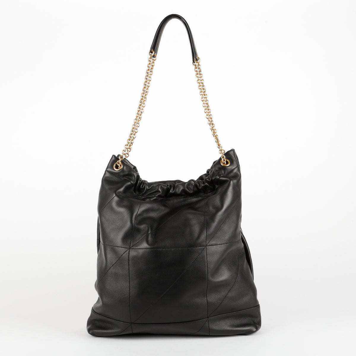 Large Jamie Pochon, Black Lambskin