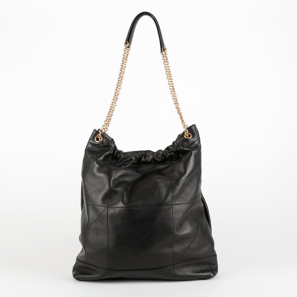 Large Jamie Pochon, Black Lambskin
