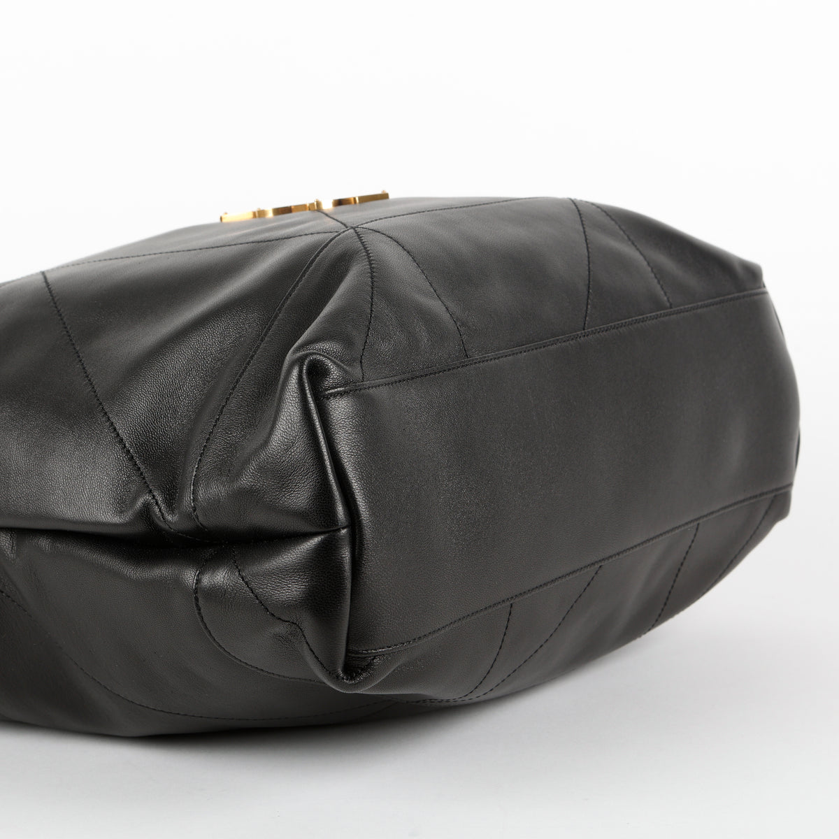 Large Jamie Pochon, Black Lambskin