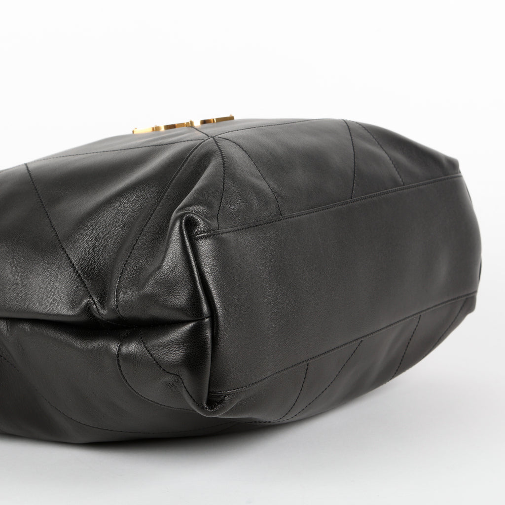 Large Jamie Pochon, Black Lambskin