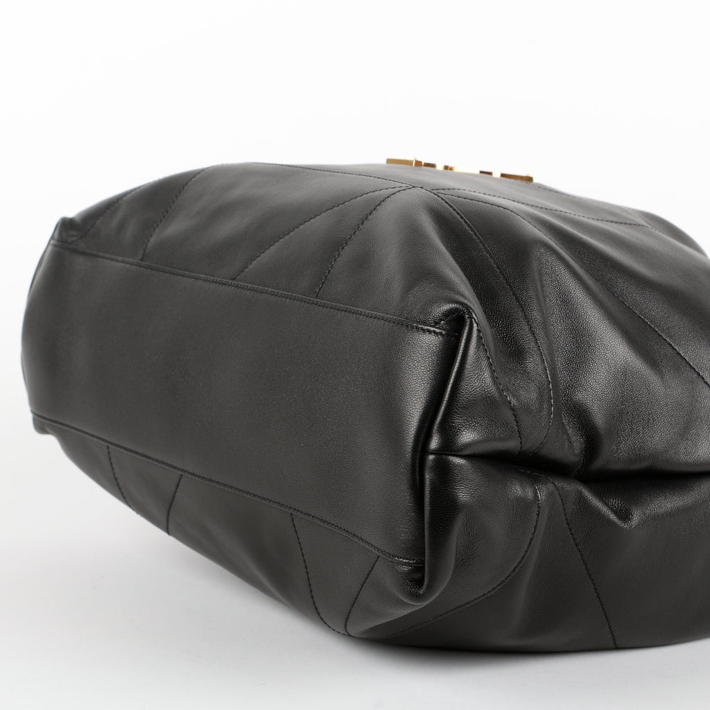 Large Jamie Pochon, Black Lambskin