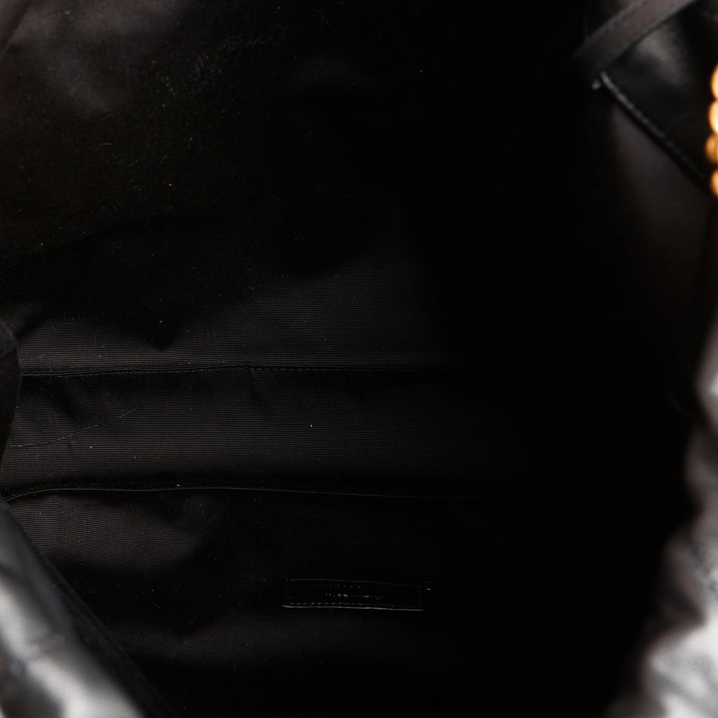 Large Jamie Pochon, Black Lambskin