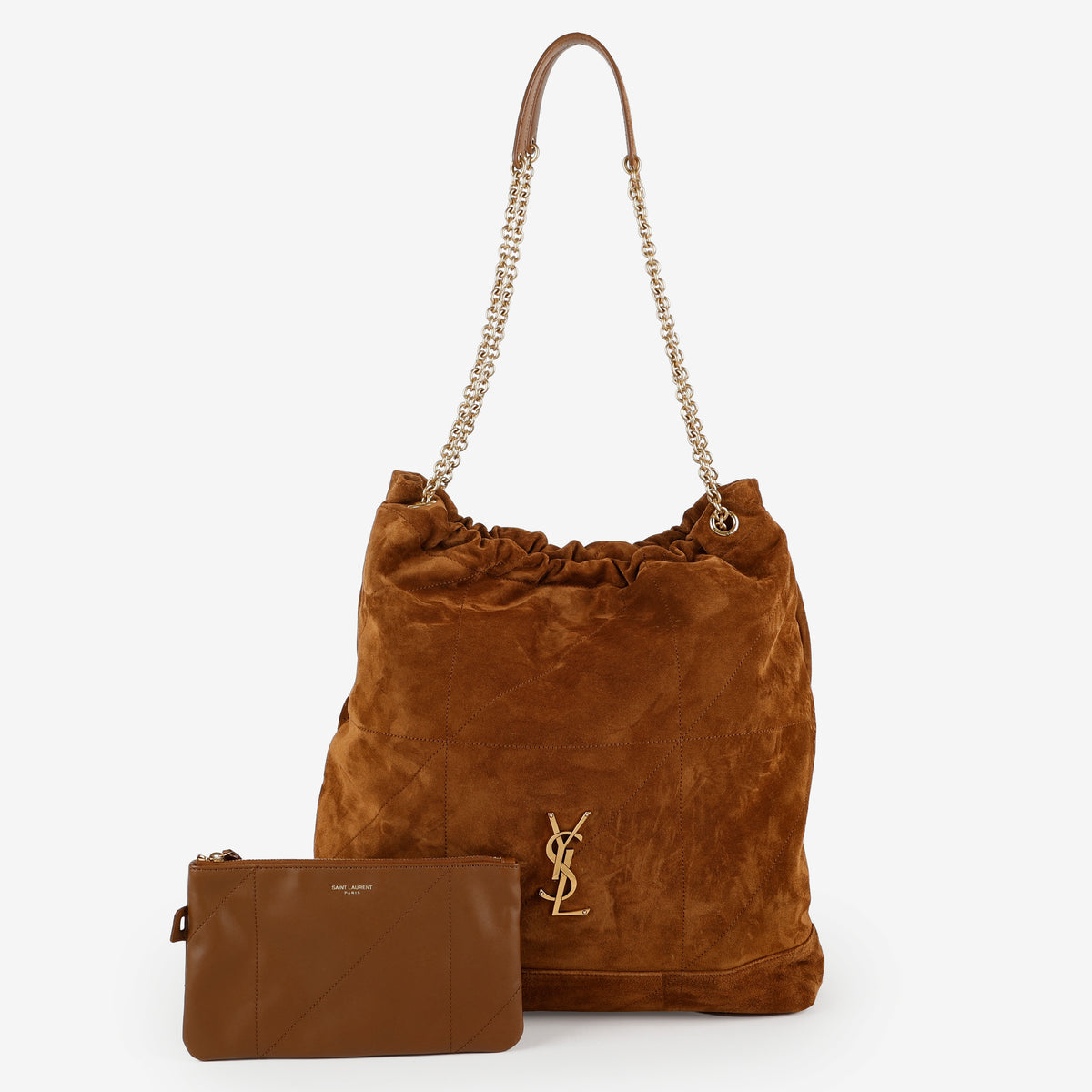 Large Jamie, Carmel Suede Pochon