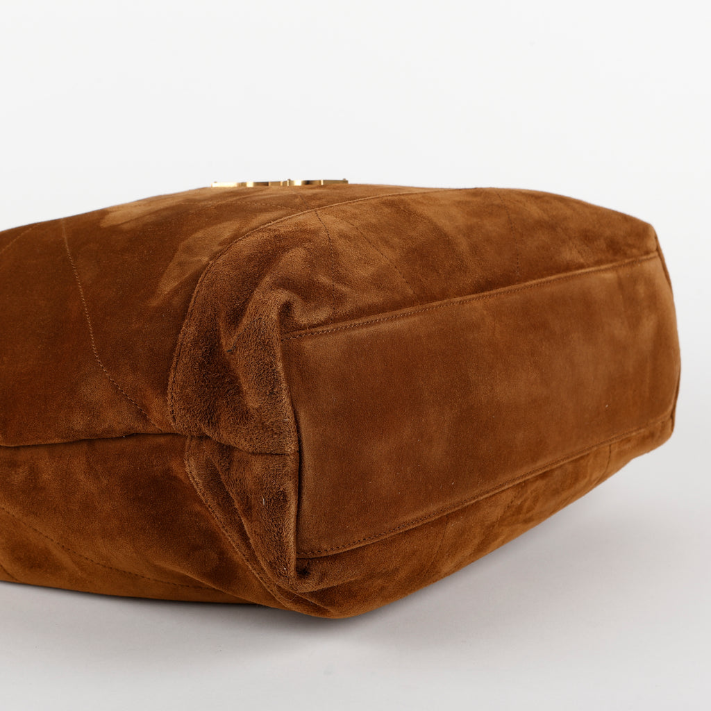 Large Jamie, Carmel Suede Pochon