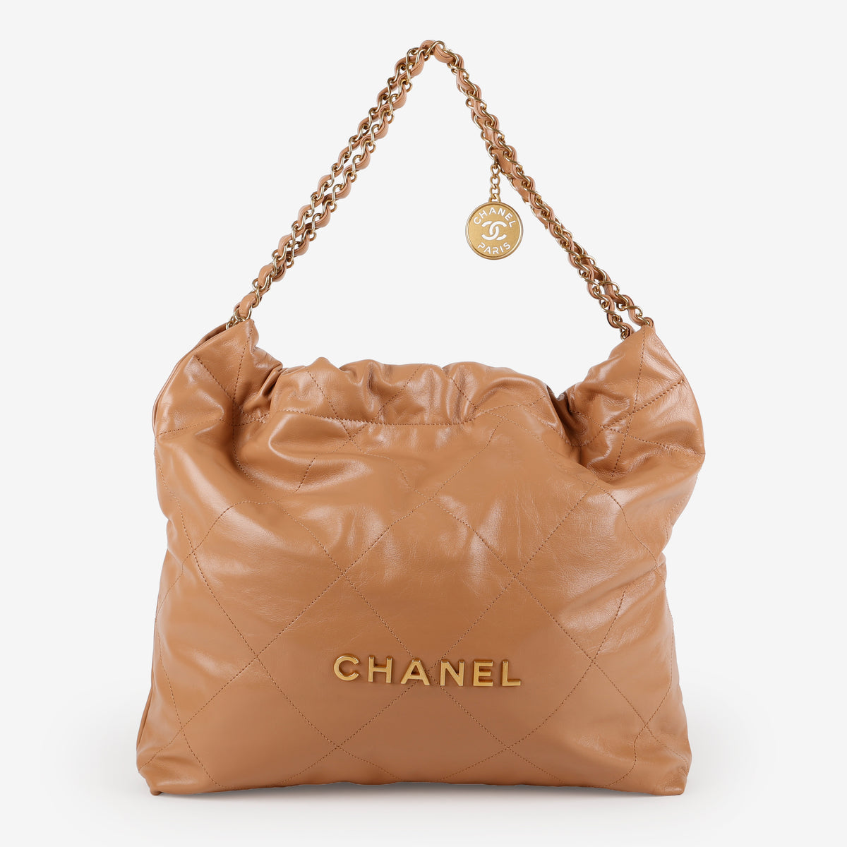 Medium 22, Caramel Quilted Lambksin