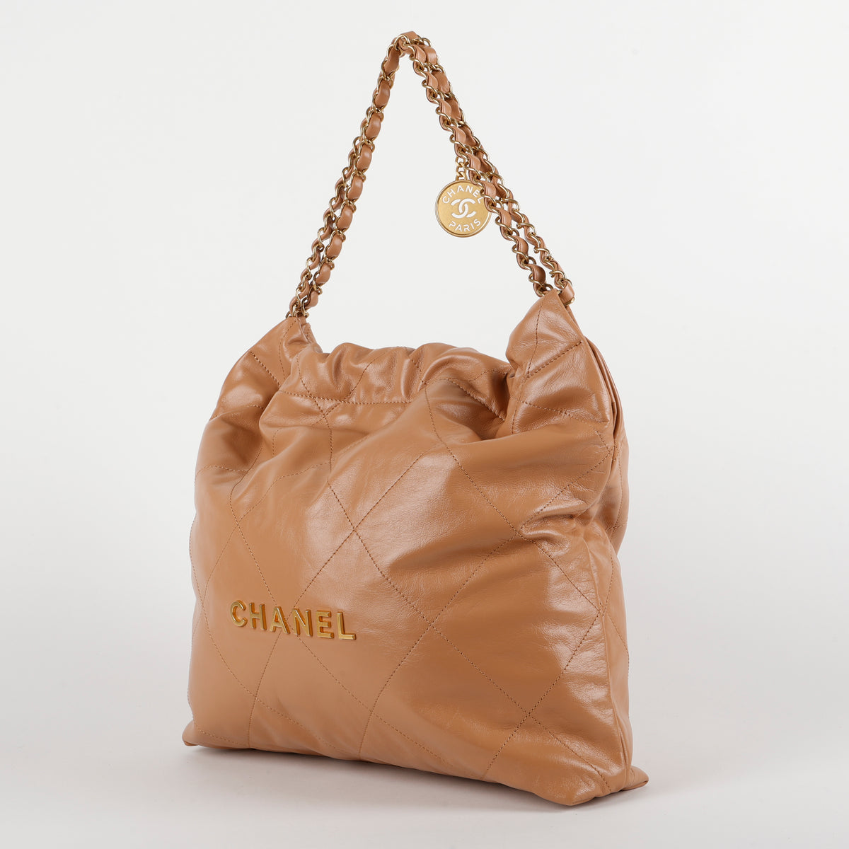 Medium 22, Caramel Quilted Lambksin