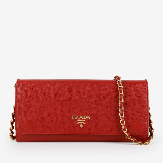 Wallet on Chain, Red Saffiano