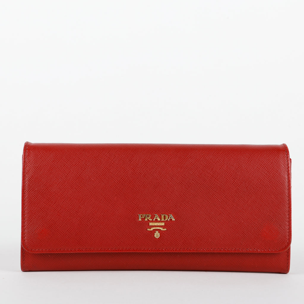 Wallet on Chain, Red Saffiano