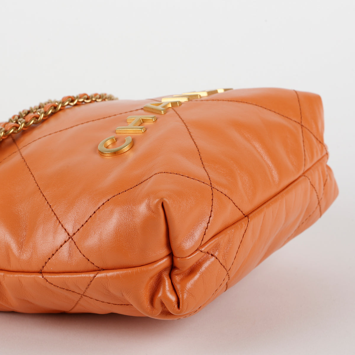 Mini 22, Orange Calfskin