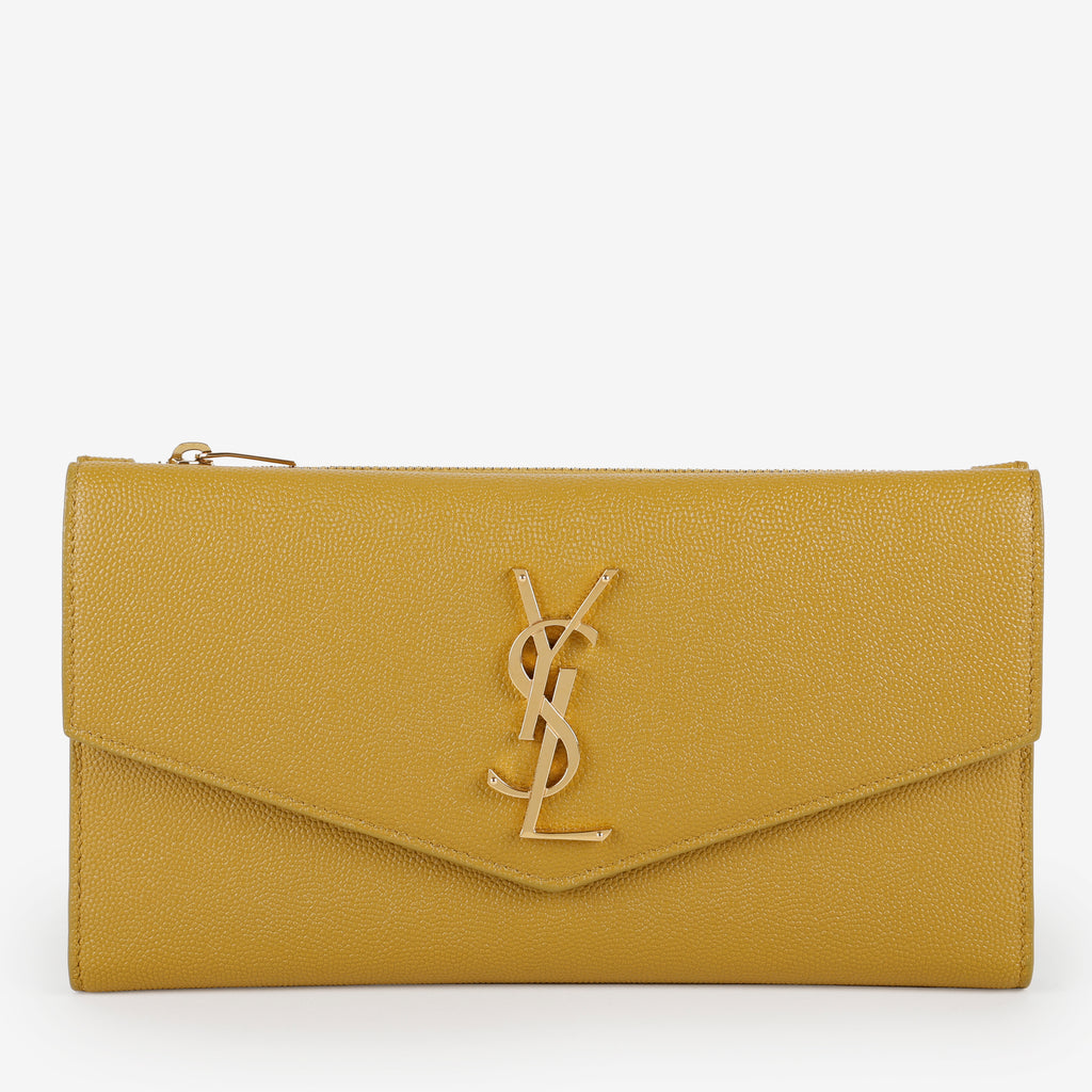 Uptown Clutch, Olive Drab Grain de Poudre (non branded chain)