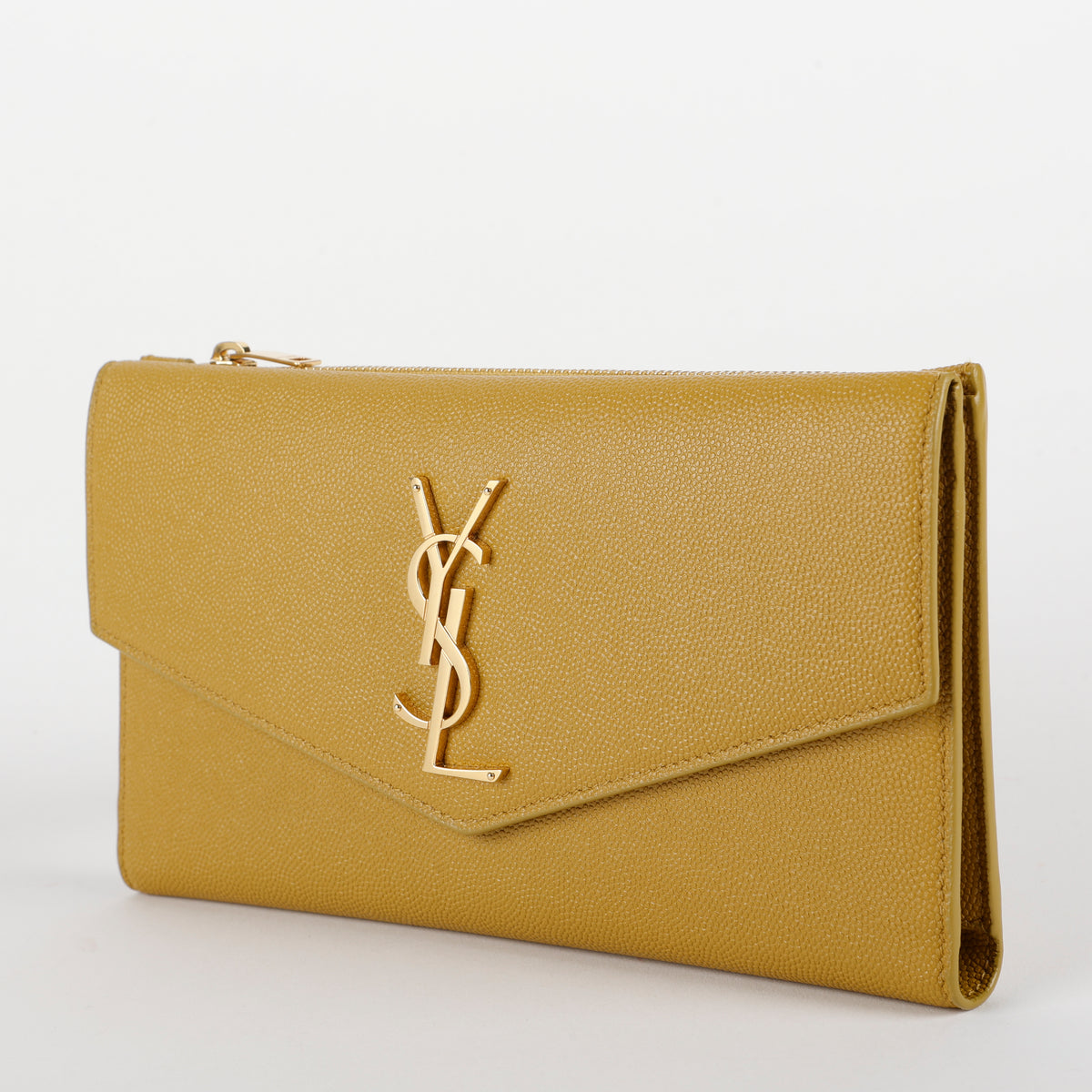 Uptown Clutch, Olive Drab Grain de Poudre (non branded chain)