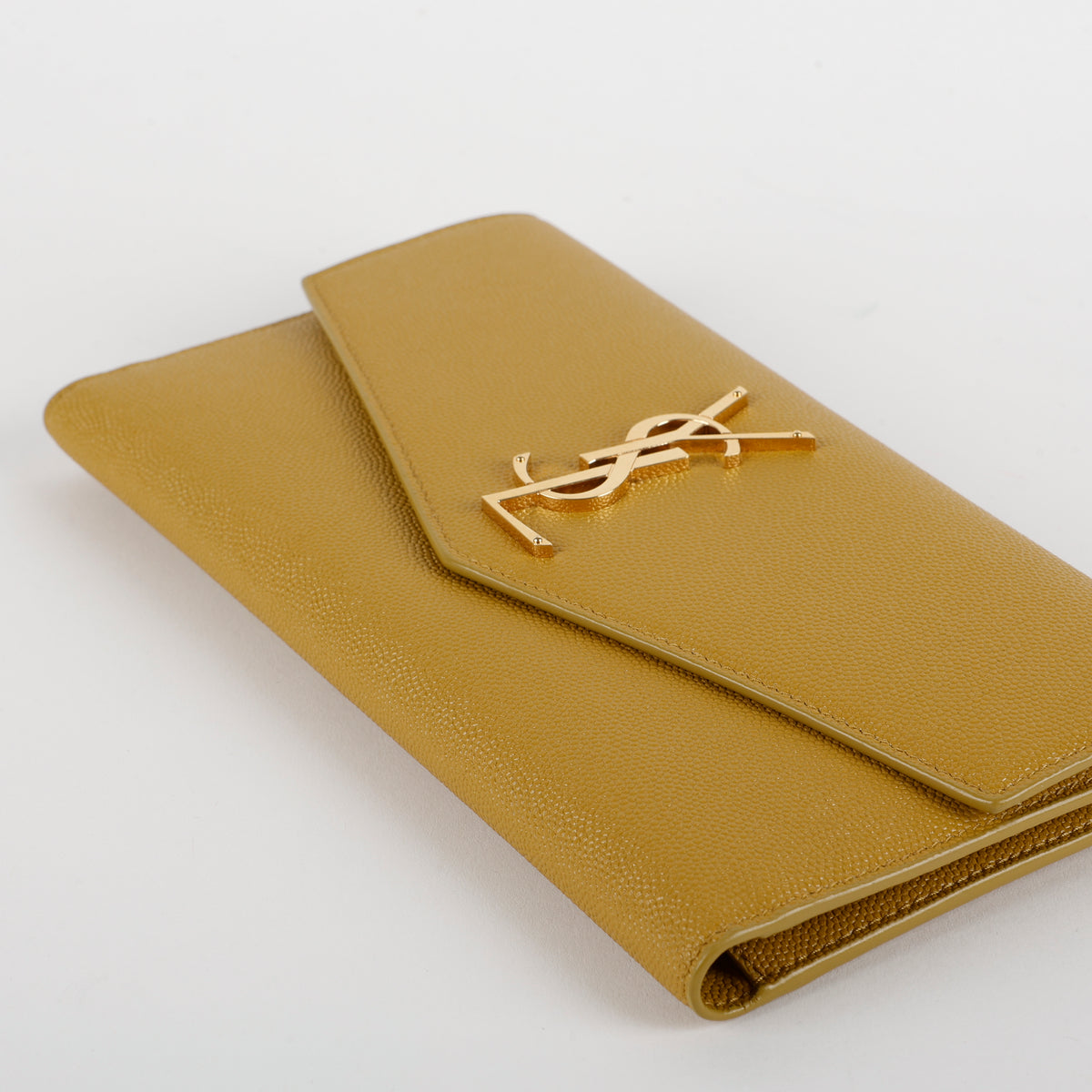 Uptown Clutch, Olive Drab Grain de Poudre (non branded chain)