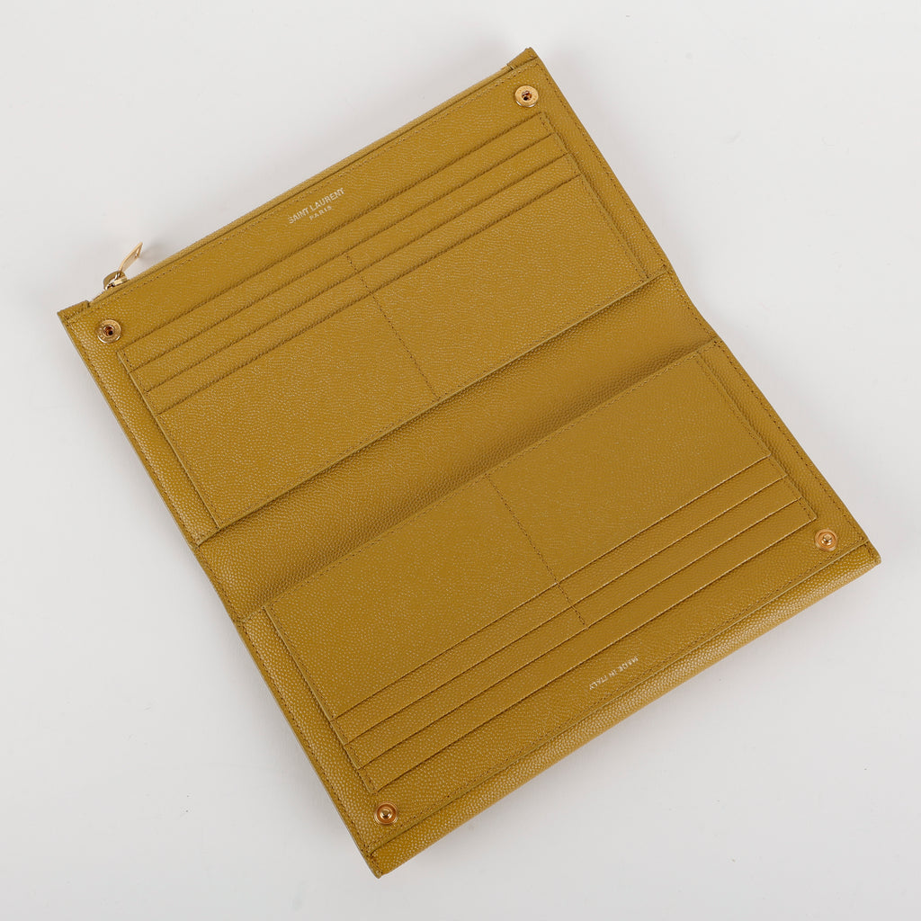 Uptown Clutch, Olive Drab Grain de Poudre (non branded chain)