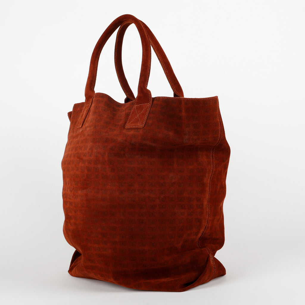 Butterfly Suede Tote, Brick