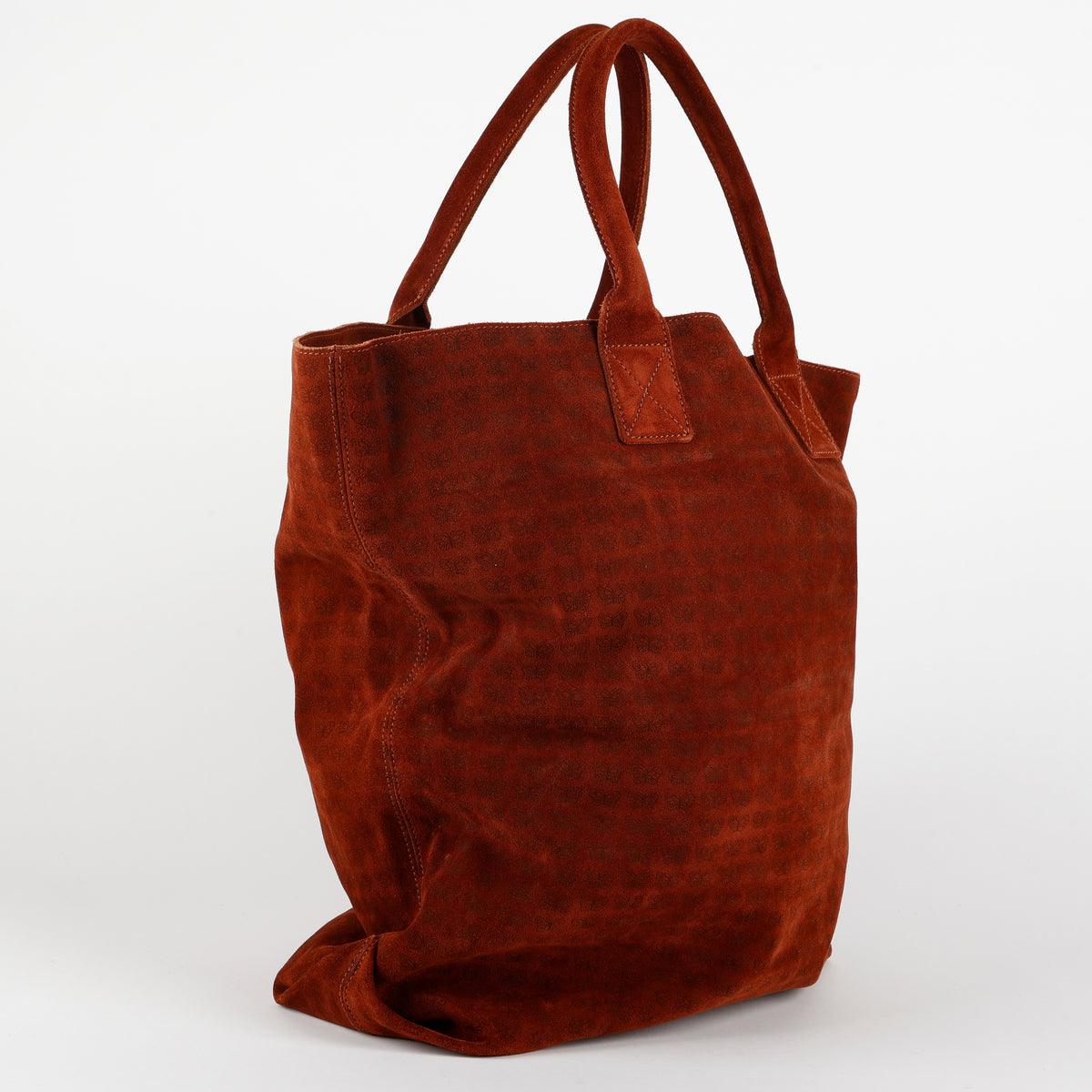 Butterfly Suede Tote, Brick