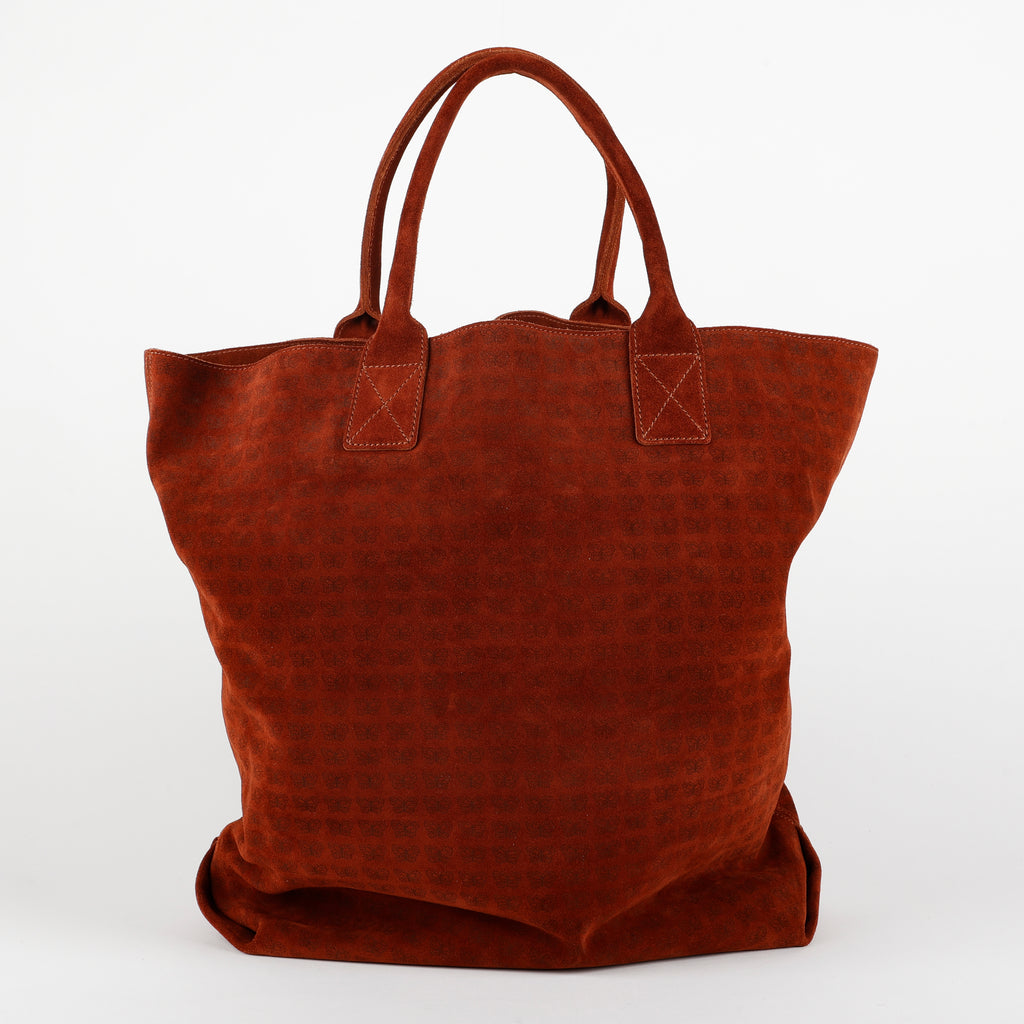 Butterfly Suede Tote, Brick