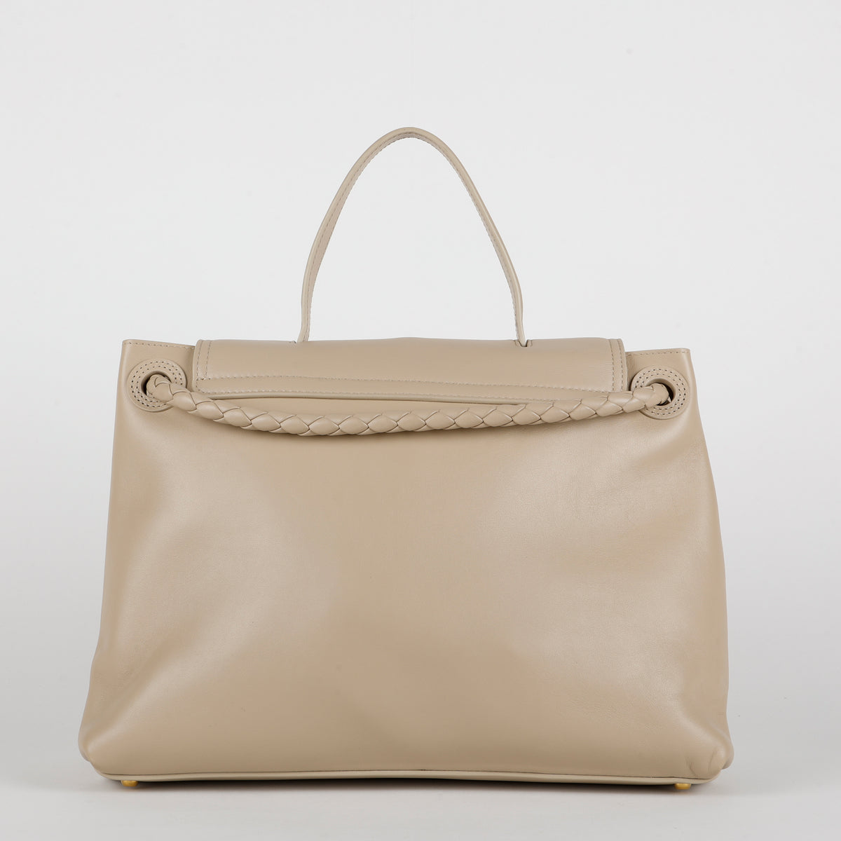 Medium Ciao Ciao Top Handle, Ecru Smooth Calfskin