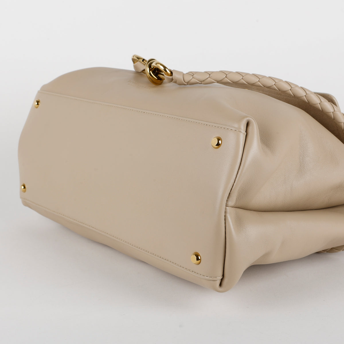 Medium Ciao Ciao Top Handle, Ecru Smooth Calfskin