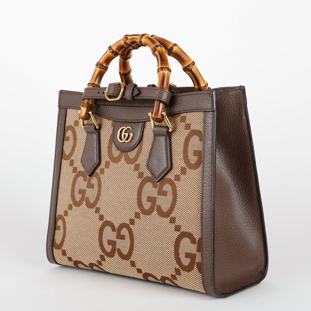 Jumbo GG Canvas Diana Tote, Bamboo