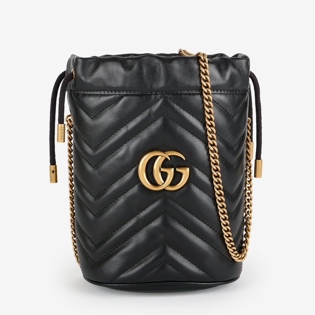 GG Marmont Bucket Bag, Black