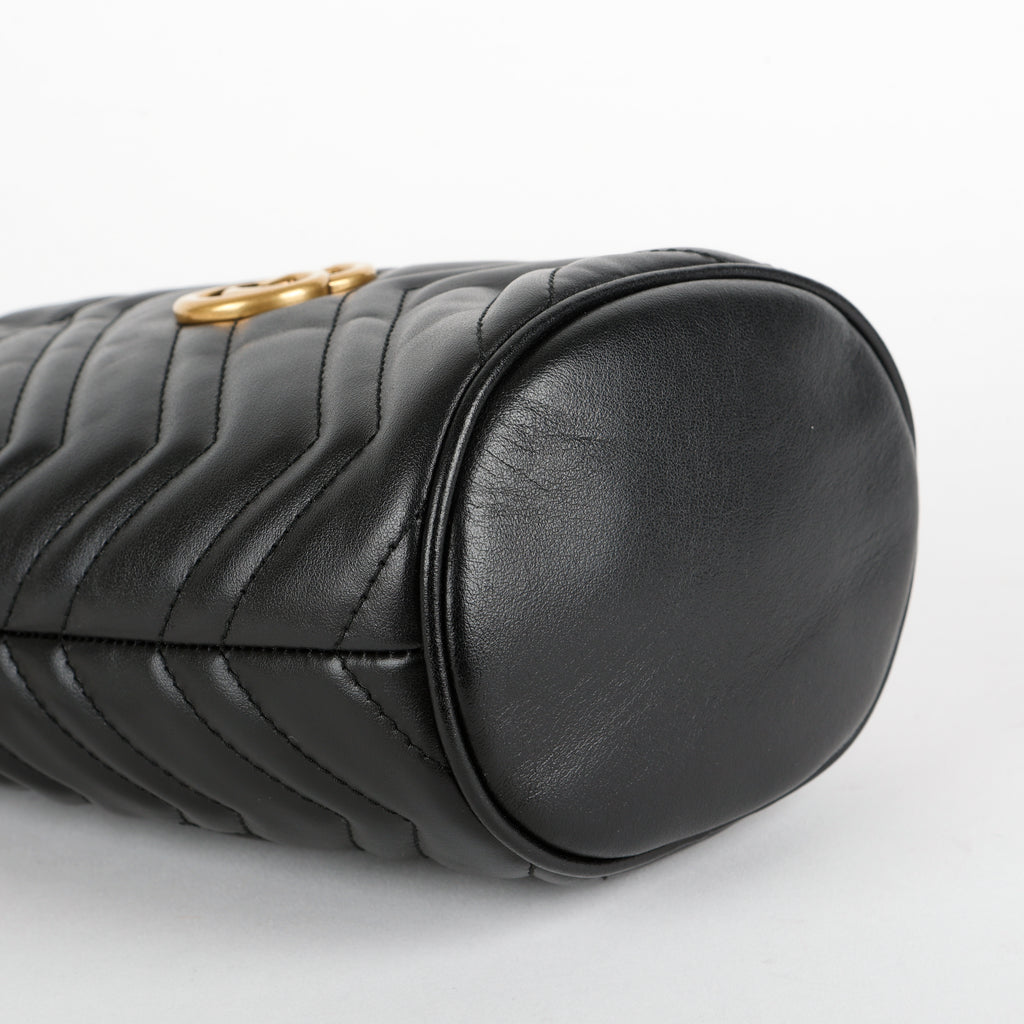 GG Marmont Bucket Bag, Black
