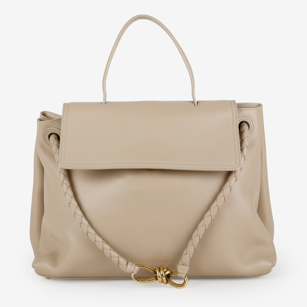 Medium Ciao Ciao Top Handle, Ecru Smooth Calfskin