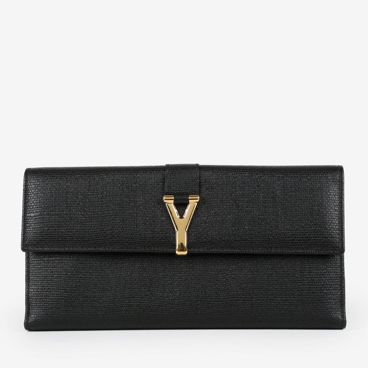 Classic Y Ligne Clutch, Black