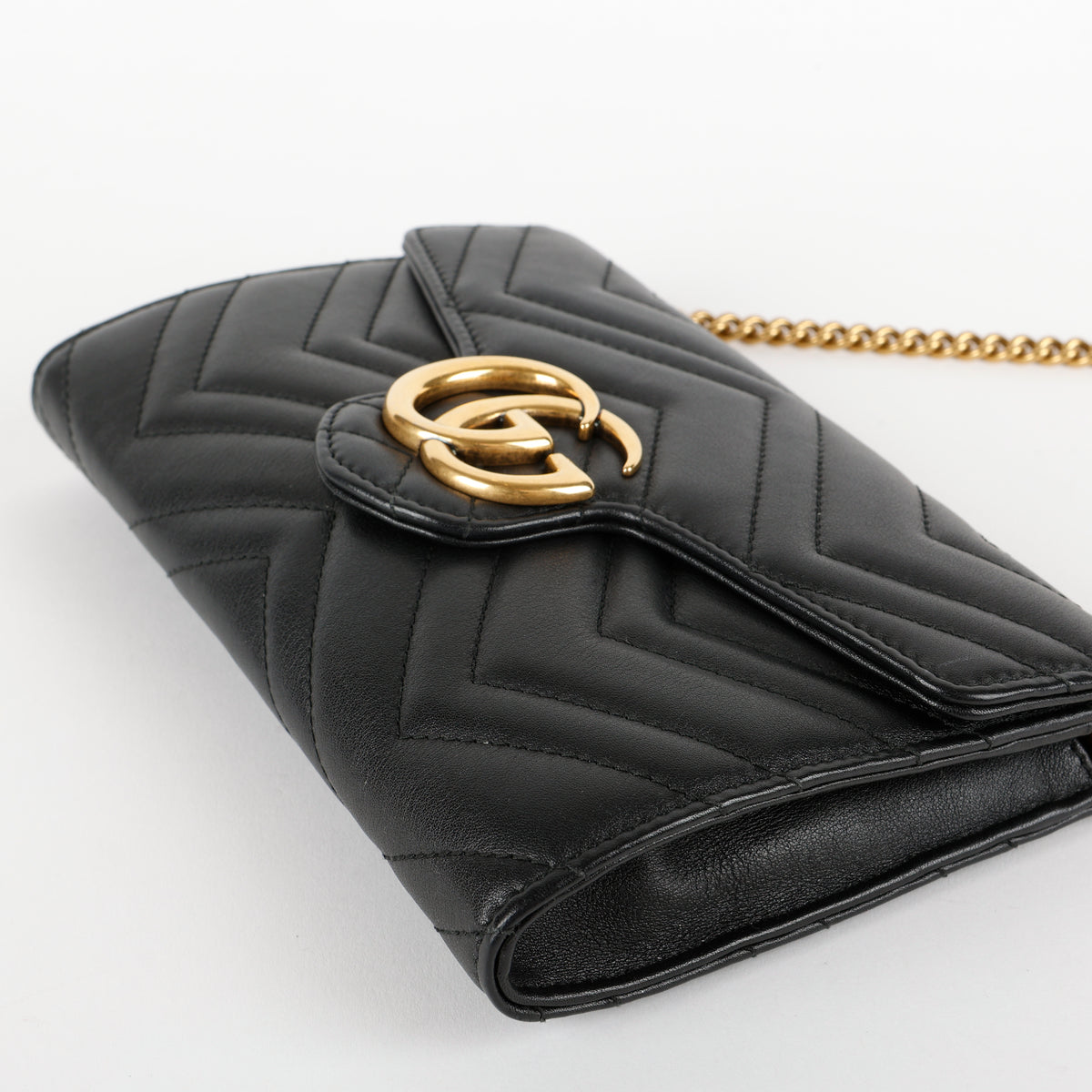 GG Marmont Chain Wallet, Black