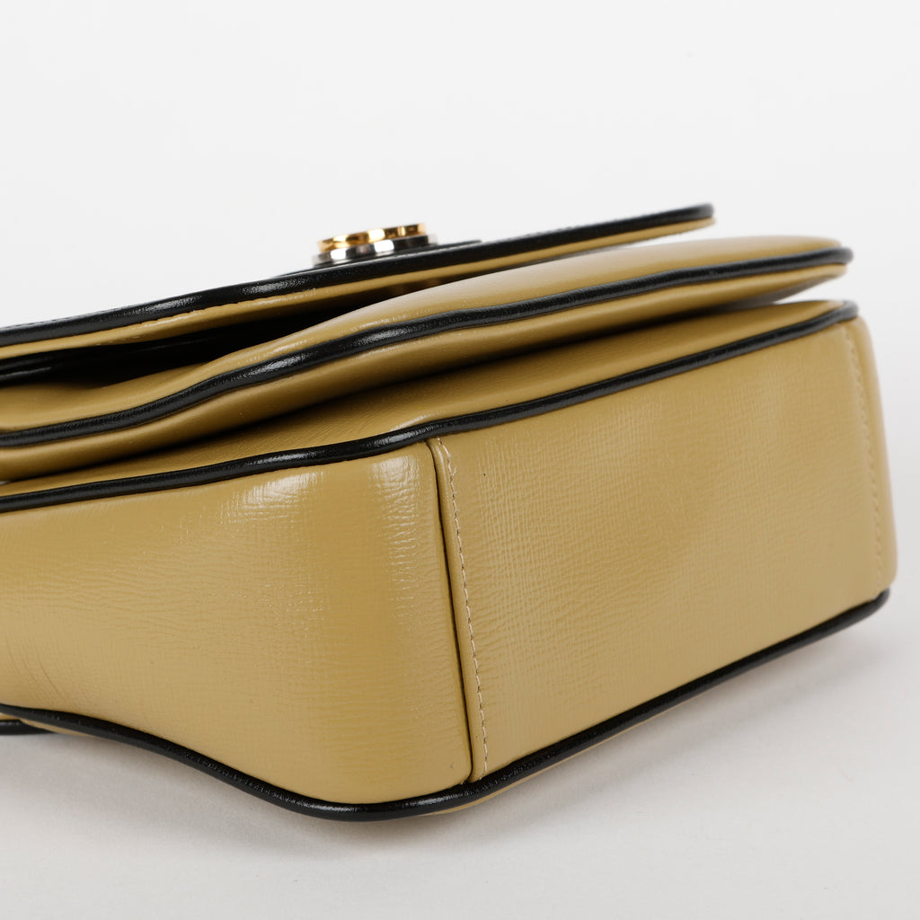 Small Marina Chain Shoulder Bag, Tan Calfskin