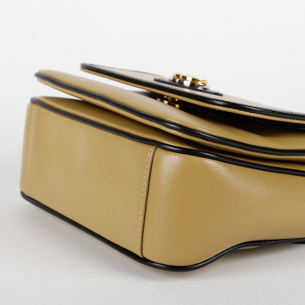 Small Marina Chain Shoulder Bag, Tan Calfskin