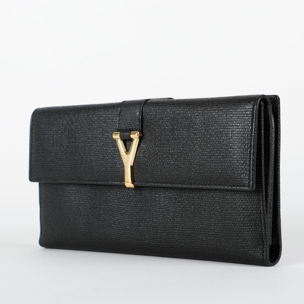 Classic Y Ligne Clutch, Black