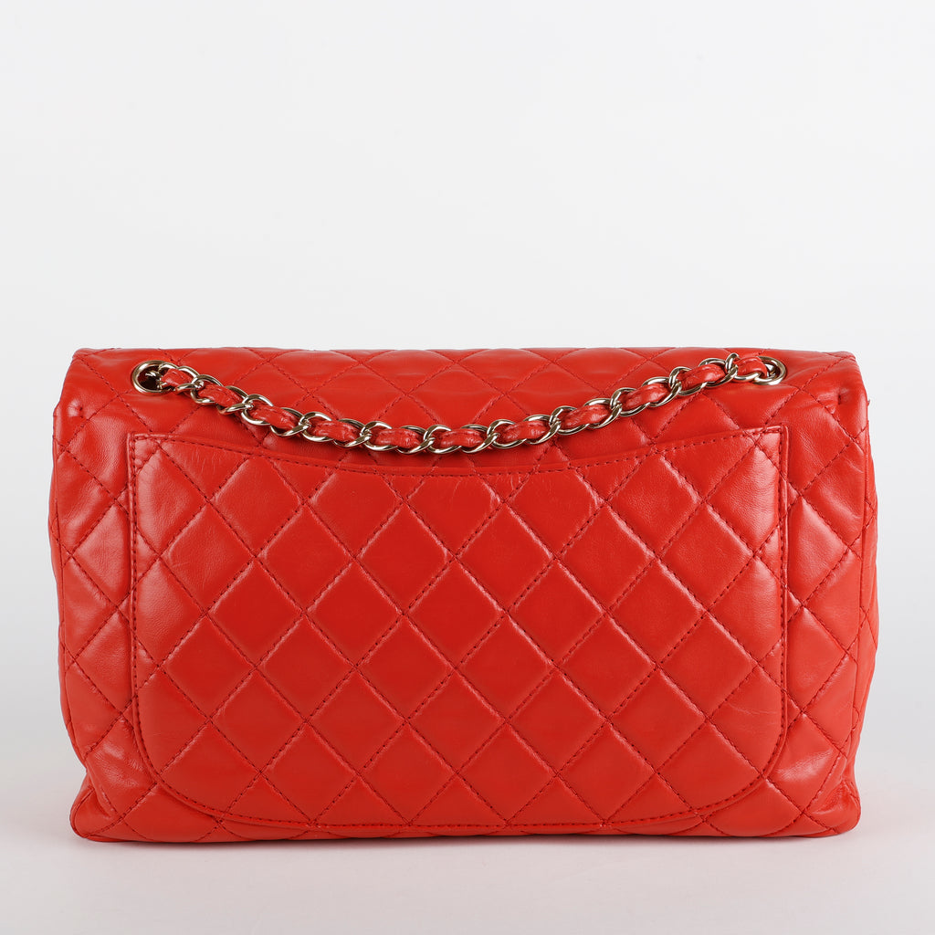 Jumbo Single Flap, Coral Lambskin