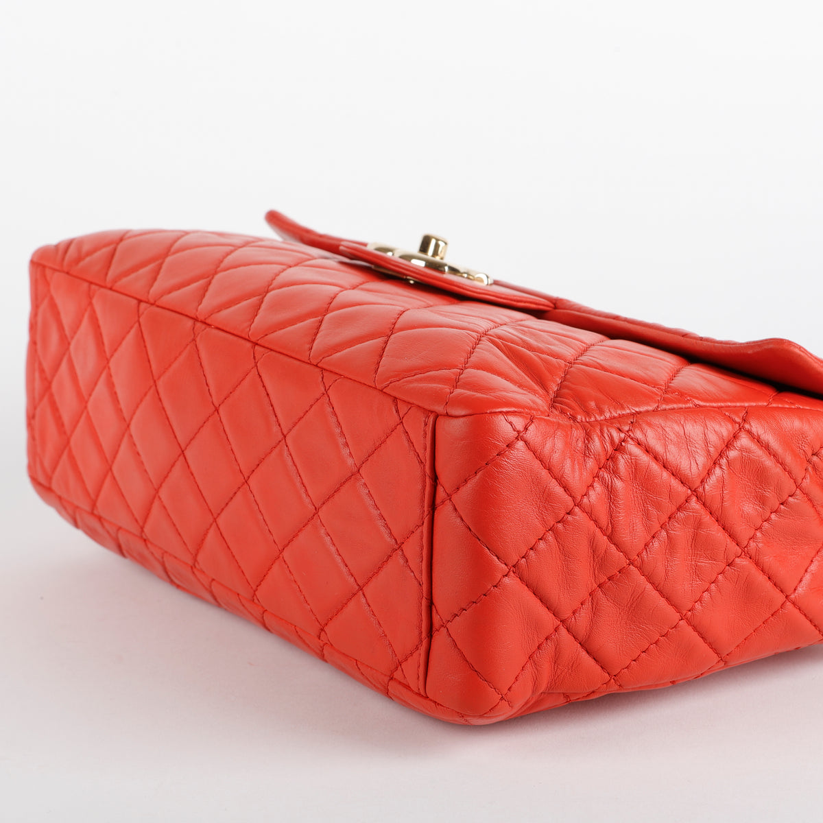 Jumbo Single Flap, Coral Lambskin