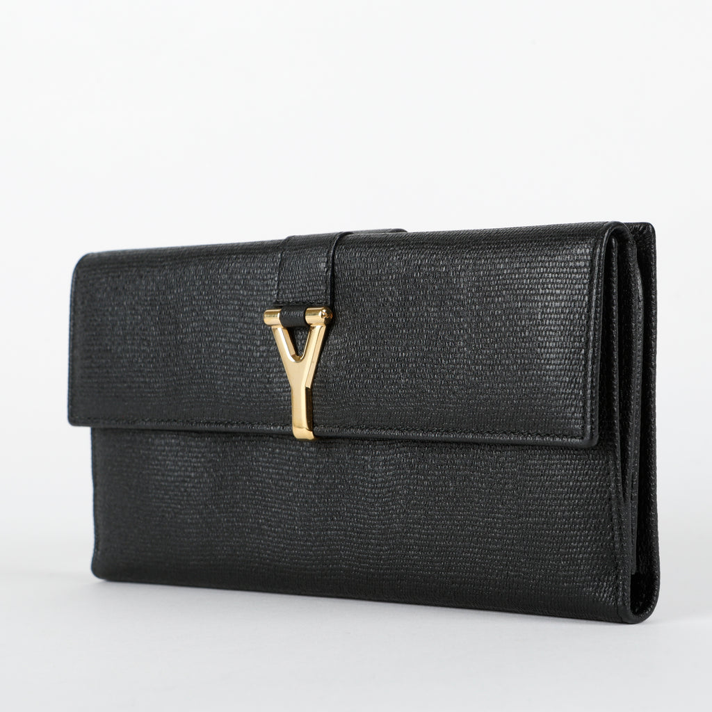 Classic Y Ligne Clutch, Black