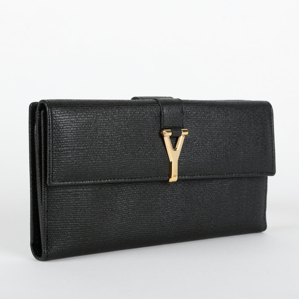 Classic Y Ligne Clutch, Black