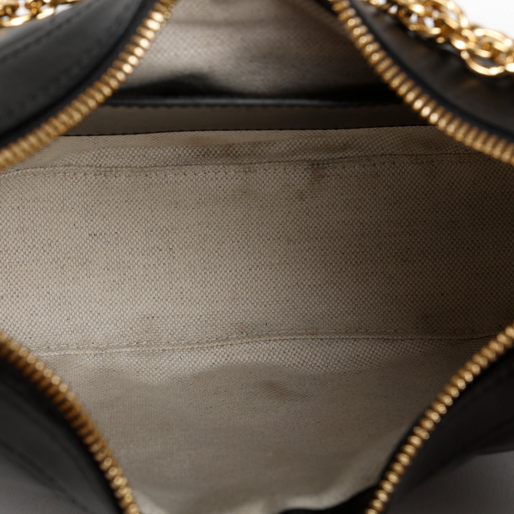 Small Matelasse Hobo Shoulder Bag, Black