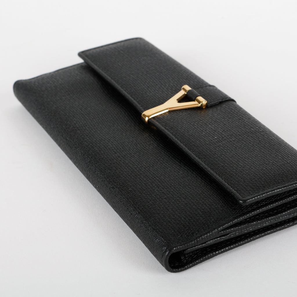 Classic Y Ligne Clutch, Black
